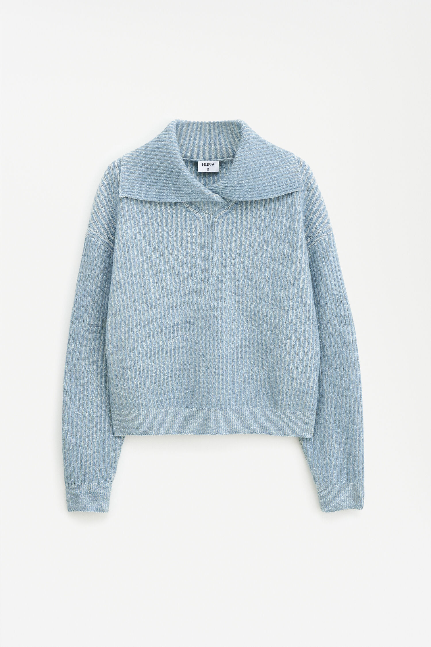 Ribbed Collar Sweater